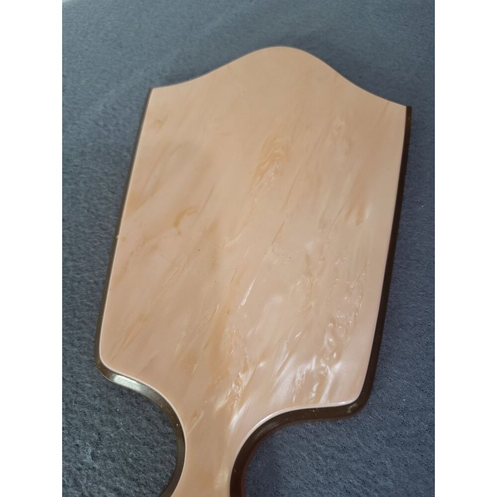Vtg Art Deco Pearlized Celluloid Bakelite Hand Held Mirror - Picture 3 of 10